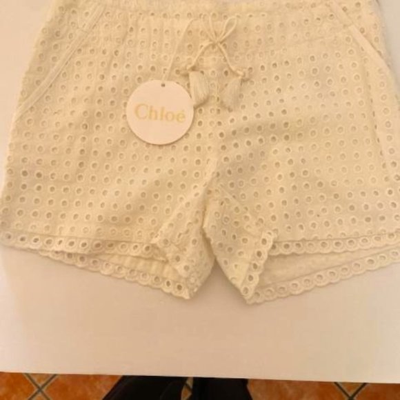 Chloe-Summer Enfant White Eyelet Shorts